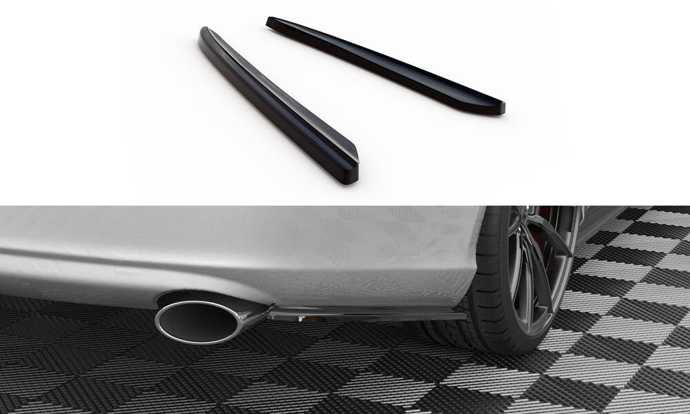 Heck Ansatz Flaps Diffusor passend für Mercedes-Benz CLS C219 schwarz Hochglanz – Ansicht 2