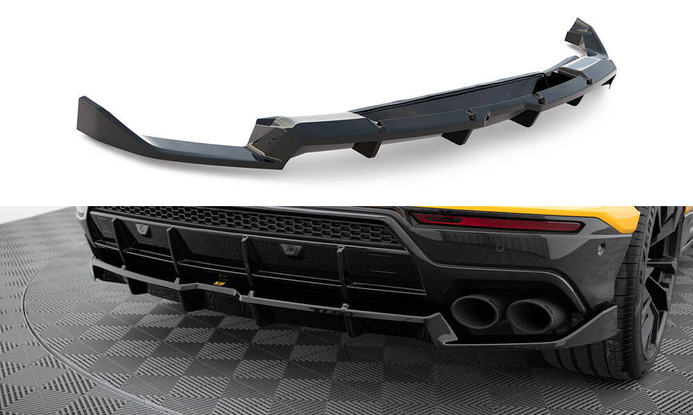 Street+ Mittlerer Diffusor RACE passend für Lamborghini Urus Mk1 schwarz Hochglanz – Ansicht 2