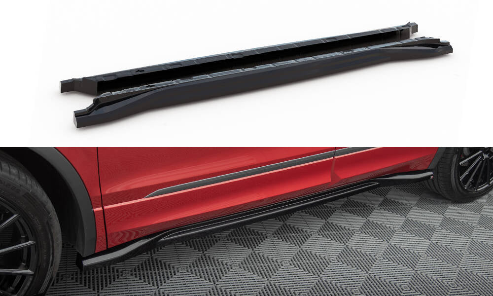 Street+ Seitenschweller Leisten passend für Seat Tarraco FR Mk1 schwarz Hochglanz – Ansicht 2