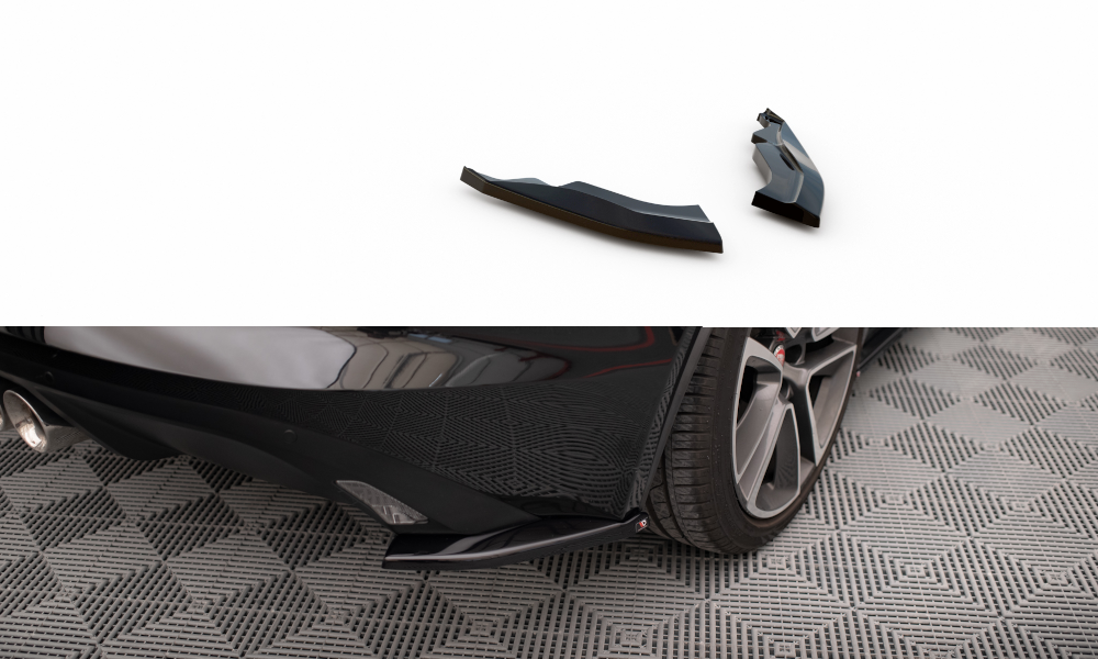 Heck Ansatz Flaps Diffusor passend für Jaguar F-Type X152 Facelift schwarz Hochglanz – Ansicht 2