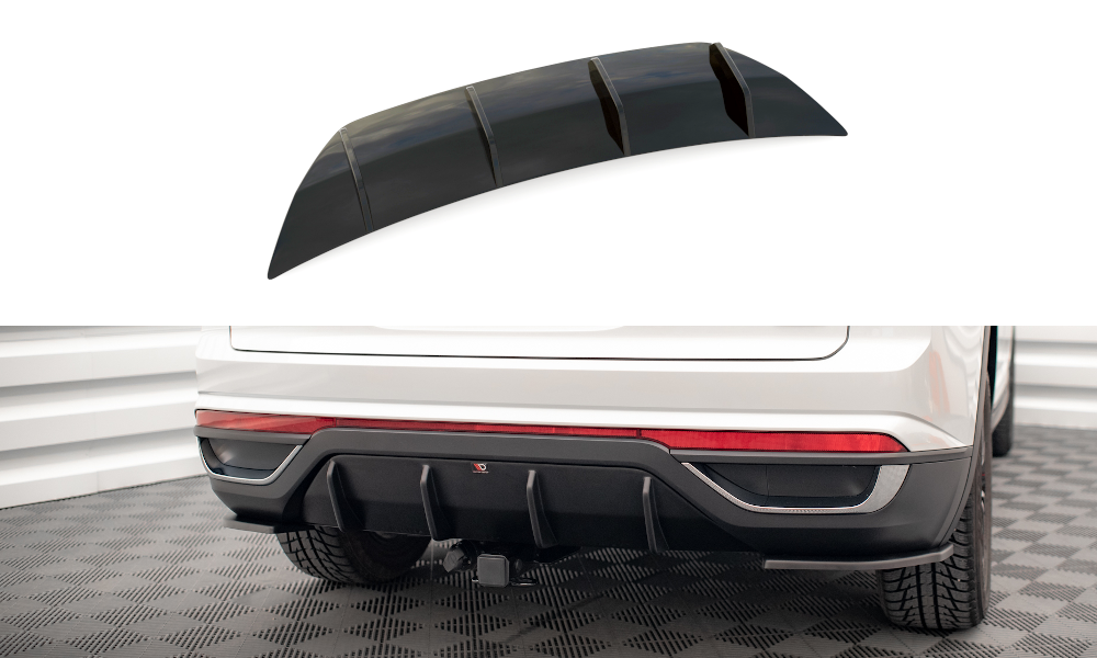 Diffusor Heck Ansatz passend für VW Atlas Cross Sport schwarz Hochglanz – Ansicht 2