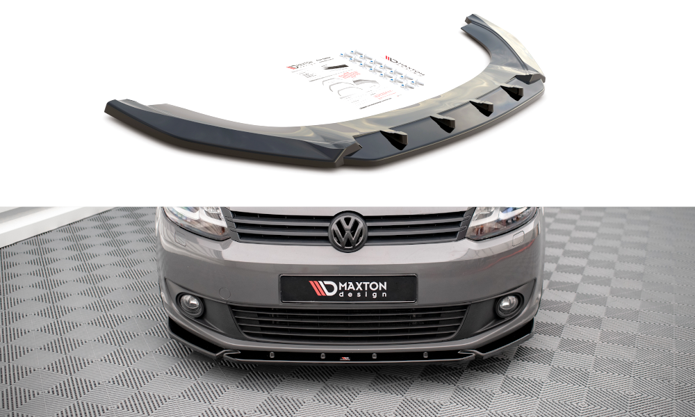 Street+ Spoilerlippe Front Ansatz passend für VW Caddy Mk3 Facelift schwarz Hochglanz – Ansicht 2