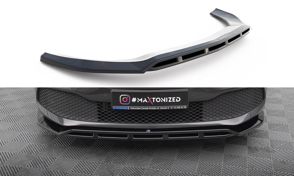 Street+ Spoilerlippe Front Ansatz V.2 passend für Mercedes-Benz V-Klasse W447 Facelift schwarz Hochglanz – Ansicht 2