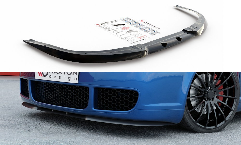 Street+ Spoilerlippe Front Ansatz passend für (Cupra Look) VW Golf IV R32 schwarz Hochglanz – Ansicht 2