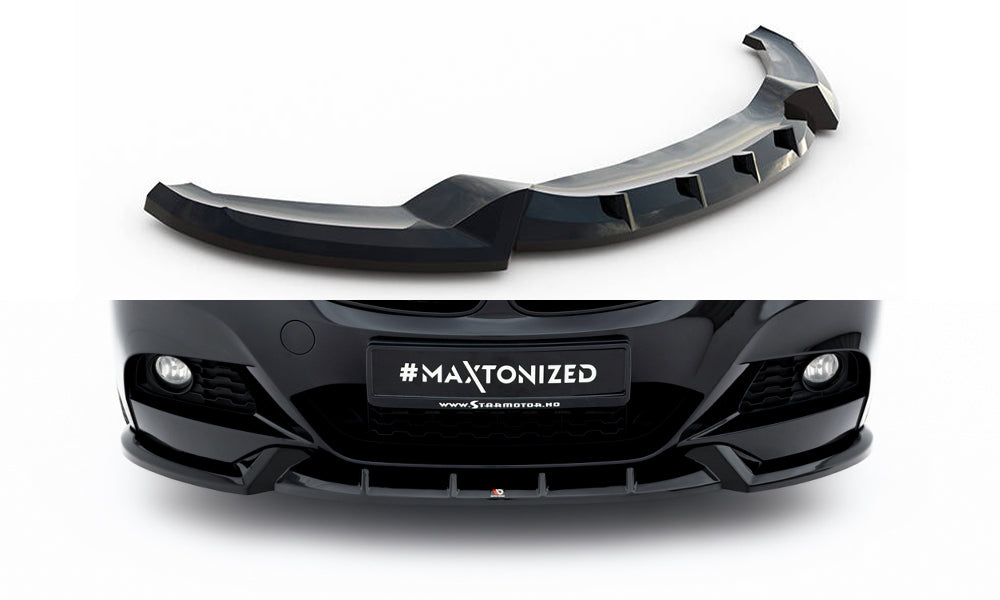 Street+ Spoilerlippe Front Ansatz V.1 passend für BMW 3er GT M-Paket F34 schwarz Hochglanz – Ansicht 2
