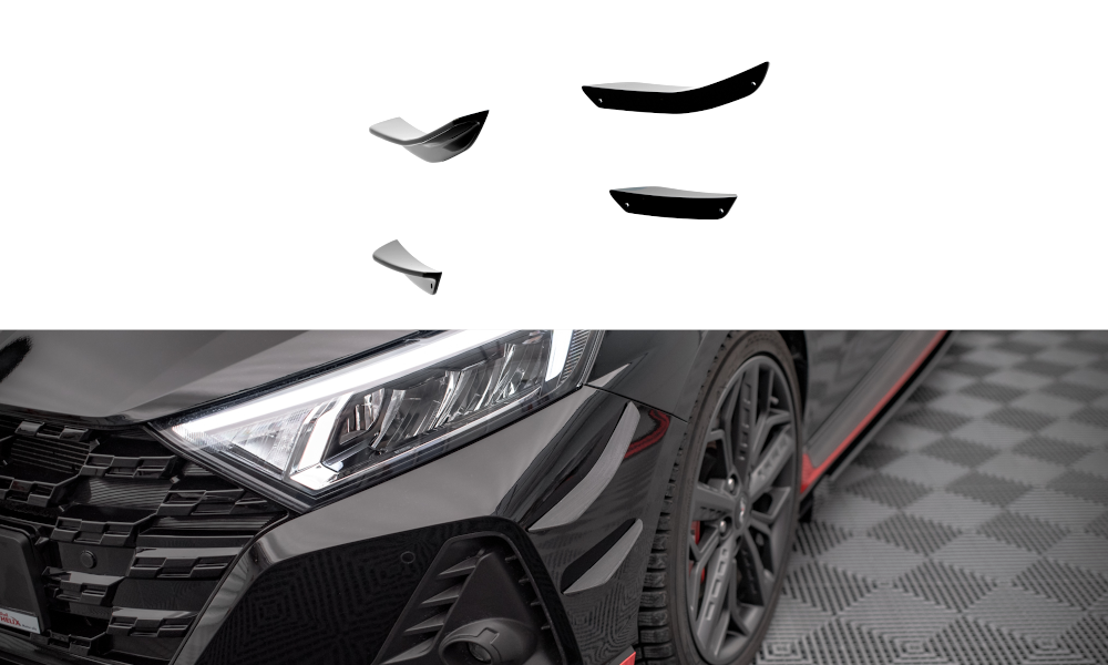 Stoßstangen Flaps Wings vorne Canards passend für VW Jetta GLI Mk7 Facelift 2 – Ansicht 2