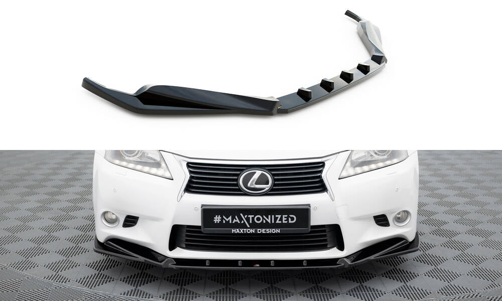 Street+ Spoilerlippe Front Ansatz passend für V.2 Lexus GS Mk4 (L10) schwarz Hochglanz – Ansicht 2