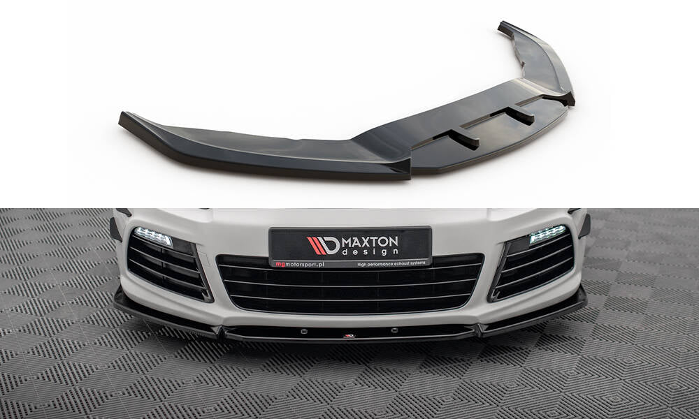 Street+ Spoilerlippe Front Ansatz V.3 passend für VW Scirocco R Mk3 schwarz Hochglanz – Ansicht 2