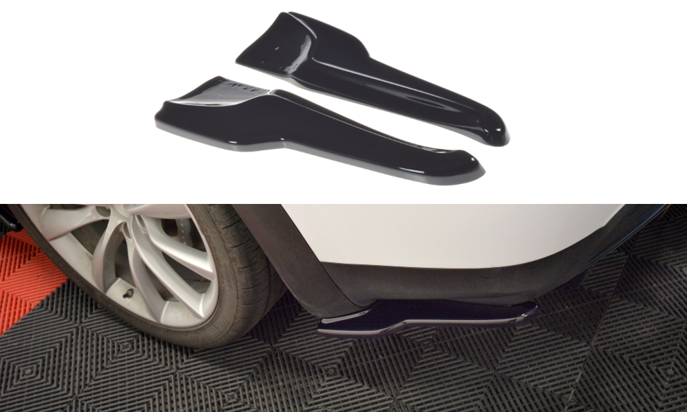 Heck Ansatz Flaps Diffusor V.2 passend für TESLA MODEL X  schwarz Hochglanz – Ansicht 2