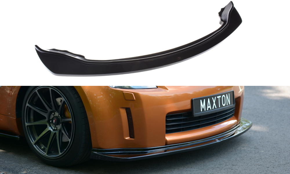 Street+ Spoilerlippe Front Ansatz passend für NISSAN 350Z schwarz Hochglanz – Ansicht 2