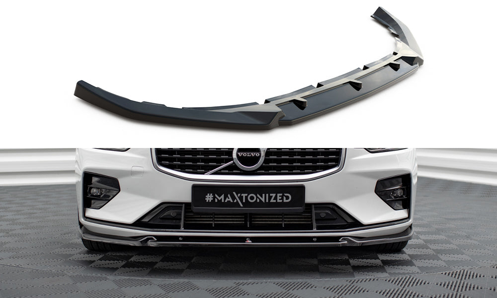 Street+ Spoilerlippe Front Ansatz V.1 passend für Volvo S60/V60 R-Design Mk3 schwarz Hochglanz – Ansicht 2