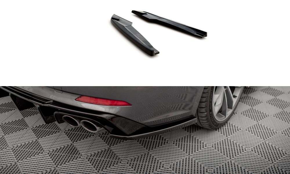 Heck Ansatz Flaps Diffusor V.1 passend für Audi S5 Coupe F5 schwarz Hochglanz – Ansicht 2