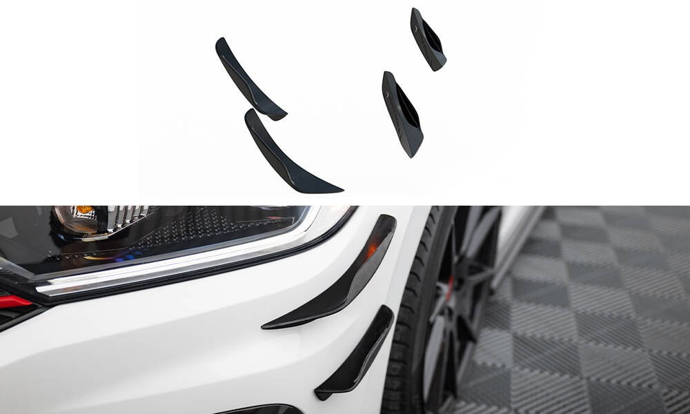 Stoßstangen Flaps Wings vorne Canards passend für VW Jetta GLI Mk7 – Ansicht 2