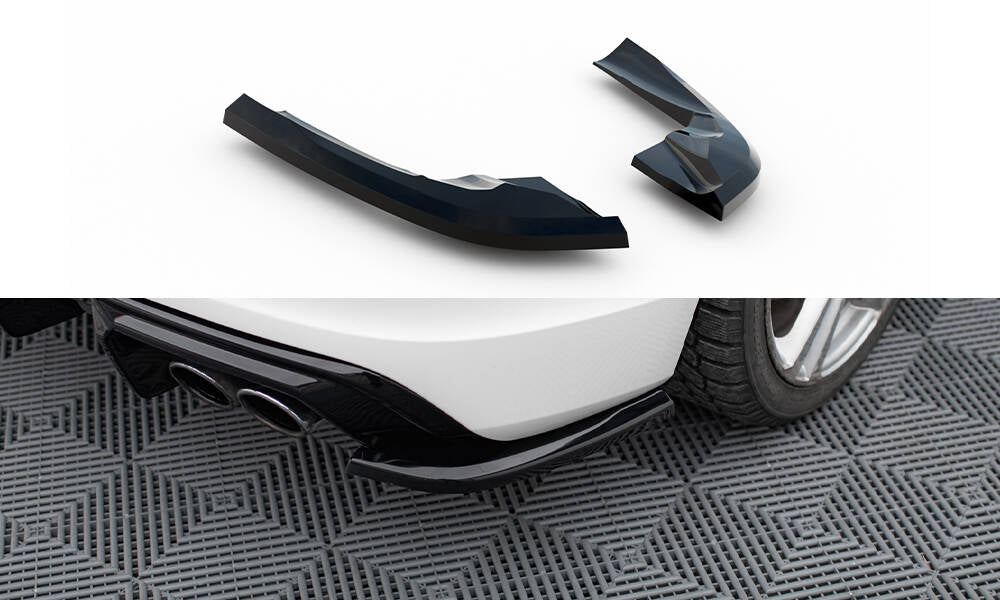 Heck Ansatz Flaps Diffusor passend für Audi A3 S-Line / S3 Sportback 8V schwarz Hochglanz – Ansicht 2