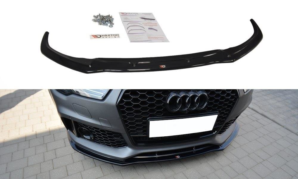 Street+ Spoilerlippe Front Ansatz V.1 passend für Audi RS7 C7 schwarz Hochglanz – Ansicht 2