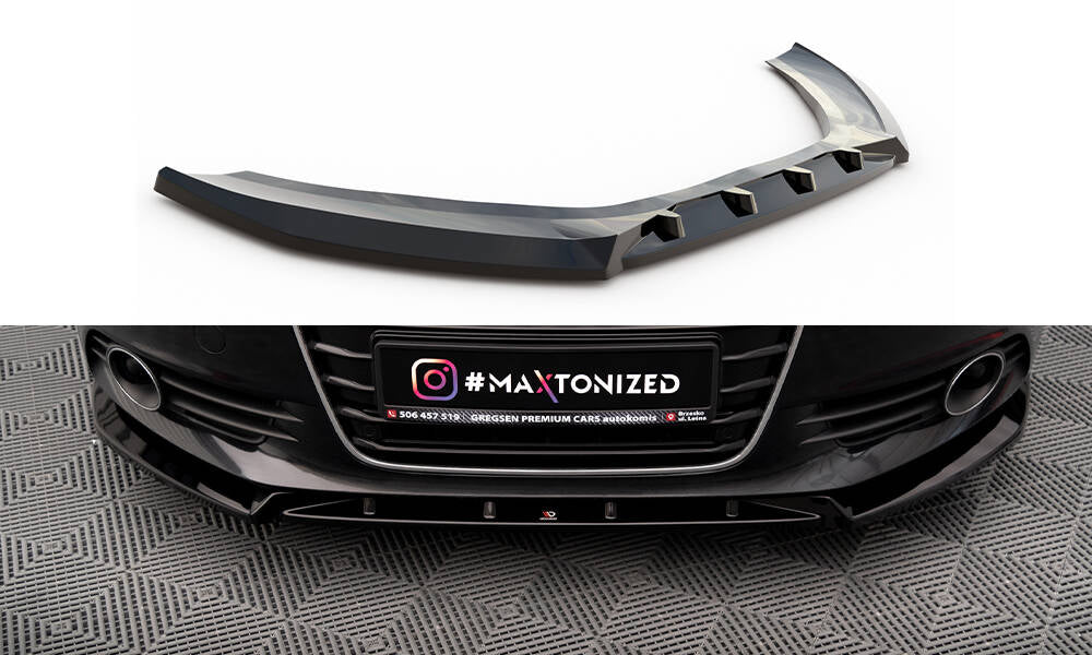 Street+ Spoilerlippe Front Ansatz V.2 passend für Audi A6 C7 schwarz Hochglanz – Ansicht 2