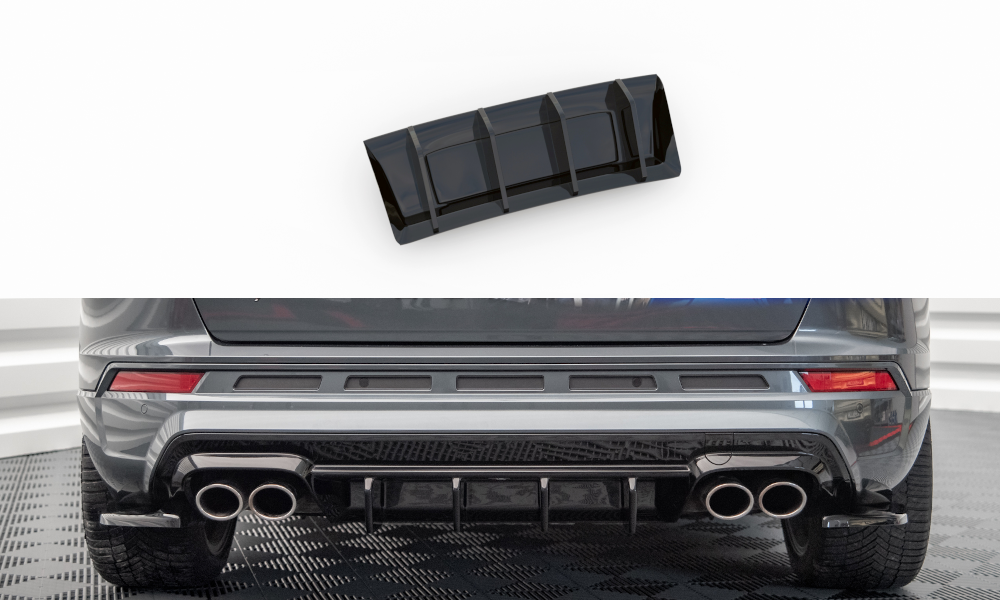 Diffusor Heck Ansatz passend für Cupra Ateca Mk1 / Mk1 Facelift schwarz Hochglanz – Ansicht 2