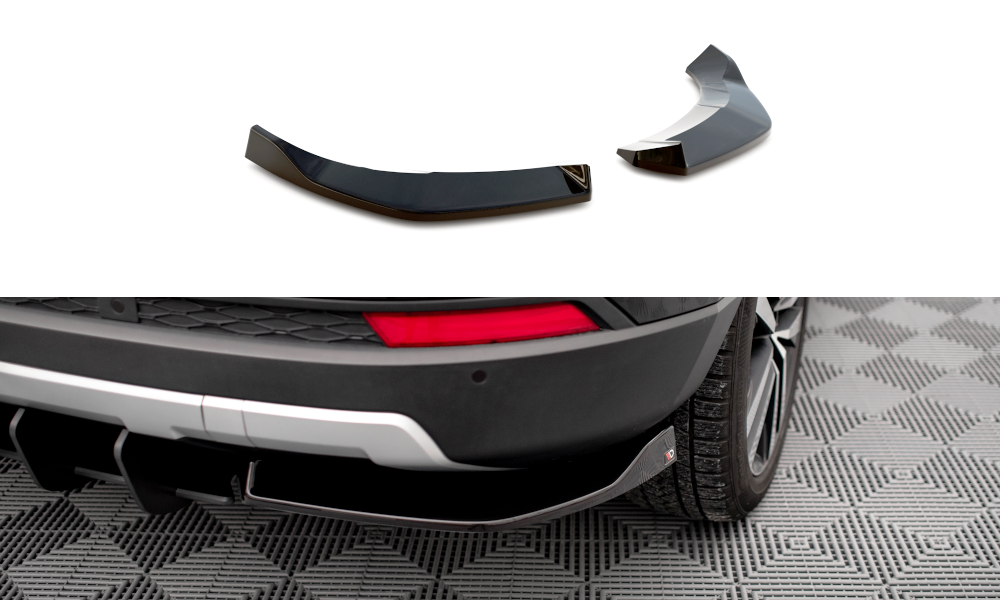 Heck Ansatz Flaps Diffusor passend für Seat Ateca Mk1 schwarz Hochglanz – Ansicht 2