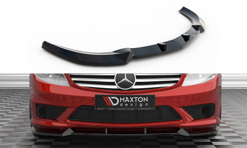 Street+ Spoilerlippe Front Ansatz V.1 passend für Mercedes-Benz CL 63 AMG C216 schwarz Hochglanz – Ansicht 2