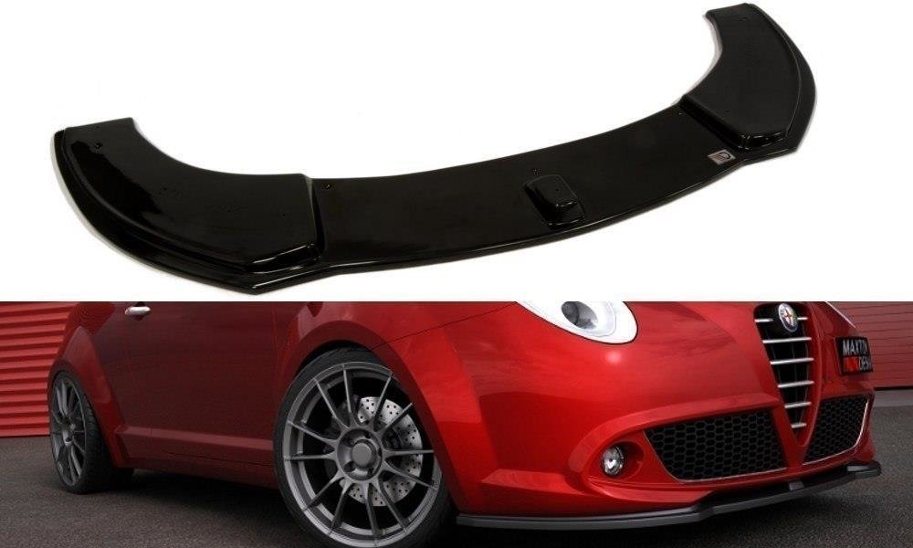 Street+ Spoilerlippe Front Ansatz passend für ALFA ROMEO MITO schwarz Hochglanz – Ansicht 2