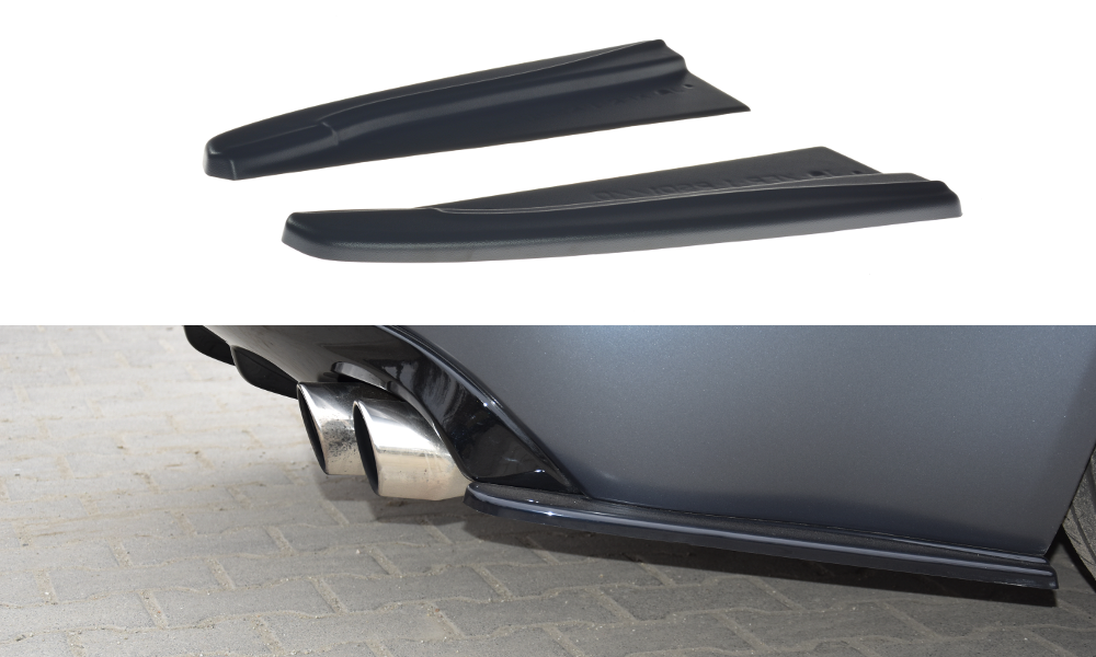 Heck Ansatz Flaps Diffusor passend für Jaguar XF-R Mk1 schwarz Hochglanz – Ansicht 2