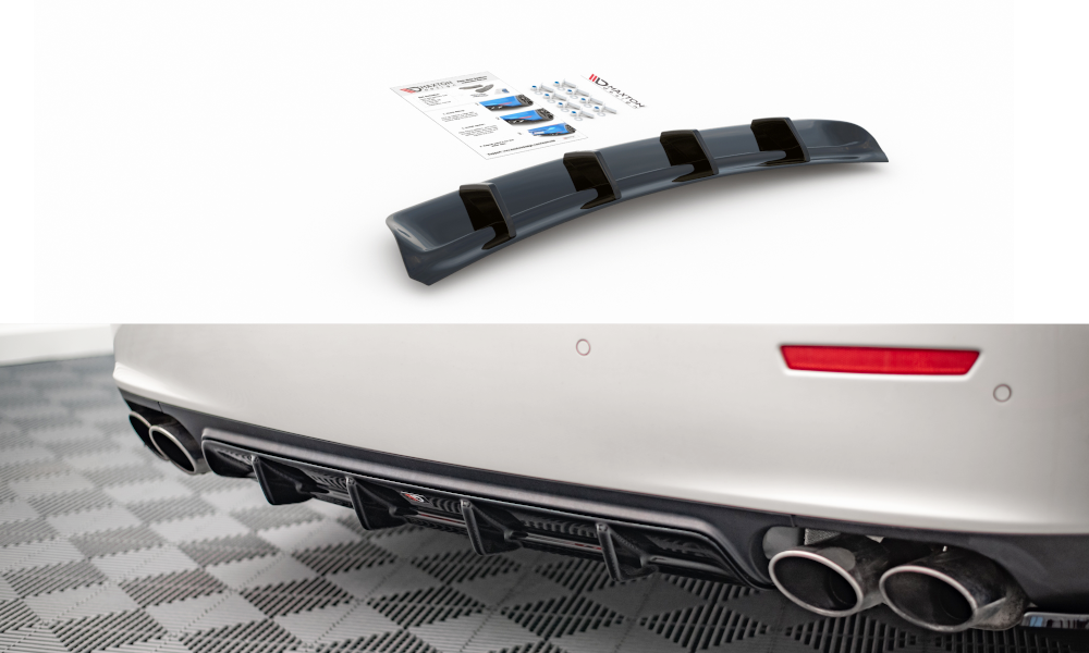 Diffusor Heck Ansatz passend für Maserati Ghibli Mk3 schwarz Hochglanz – Ansicht 2