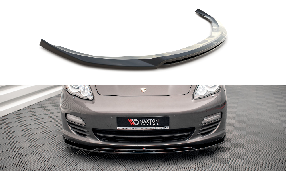 Street+ Spoilerlippe Front Ansatz V.1 passend für Porsche Panamera / Panamera Diesel 970 schwarz Hochglanz – Ansicht 2
