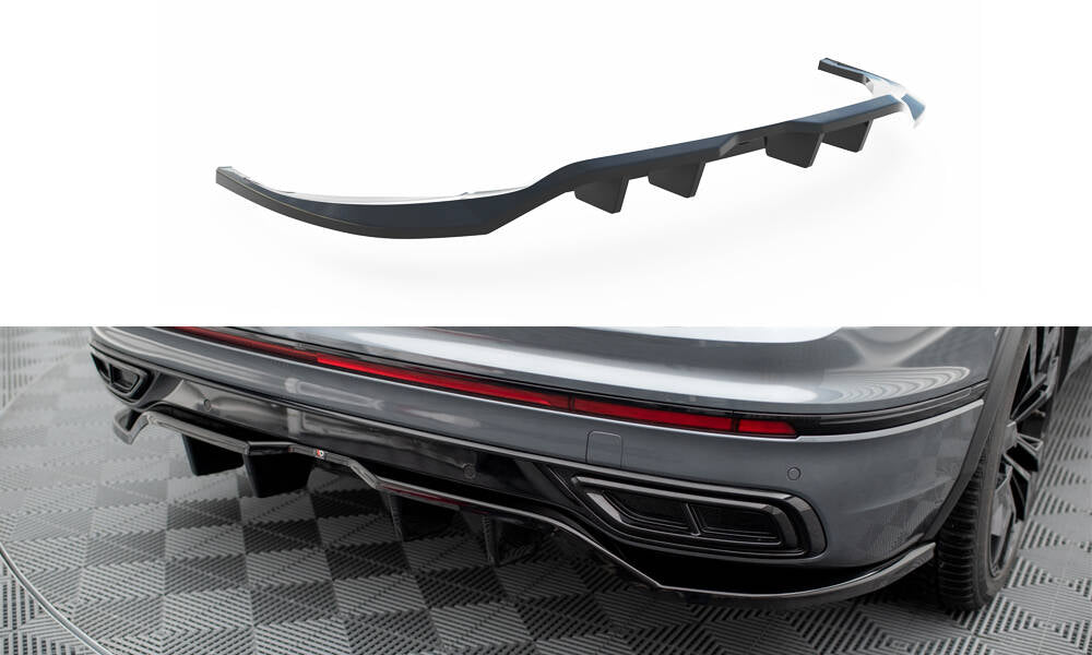 Street+ Mittlerer Diffusor RACE passend für VW Tiguan Allspace R-Line Mk2 Facelift schwarz Hochglanz – Ansicht 2