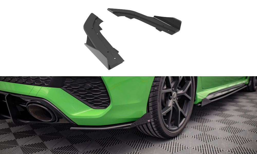Street Pro Heck Ansatz Flaps Diffusor + Flaps passend für Audi RS3 Limousine 8Y schwarz Hochglanz – Ansicht 2