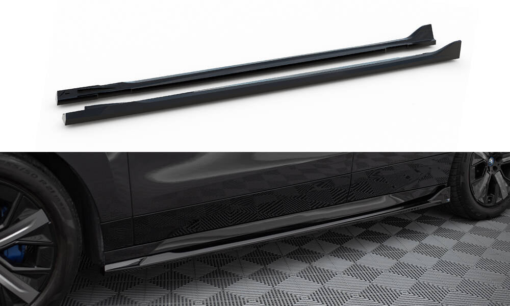 Street+ Seitenschweller Leisten passend für BMW iX M-Paket i20 / I20 Facelift schwarz Hochglanz – Ansicht 2