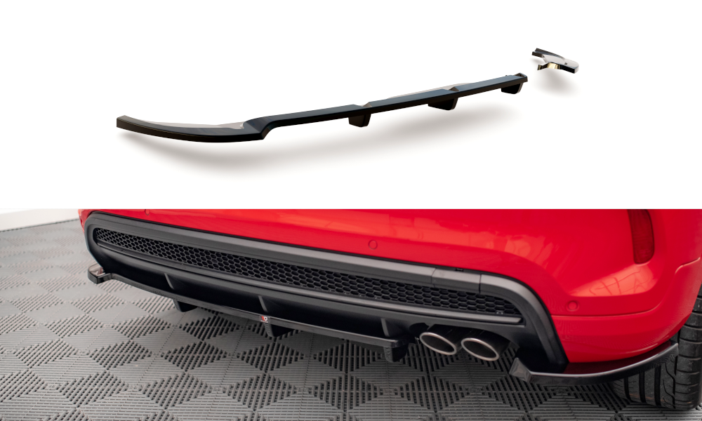 Street+ Mittlerer Diffusor RACE passend für Fiat 500X Sport Mk1 Facelift schwarz Hochglanz – Ansicht 2