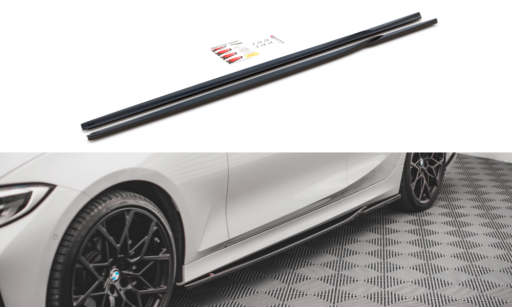 Street+ Seitenschweller Leisten passend für BMW 3er G20 / G21 schwarz Hochglanz – Ansicht 2