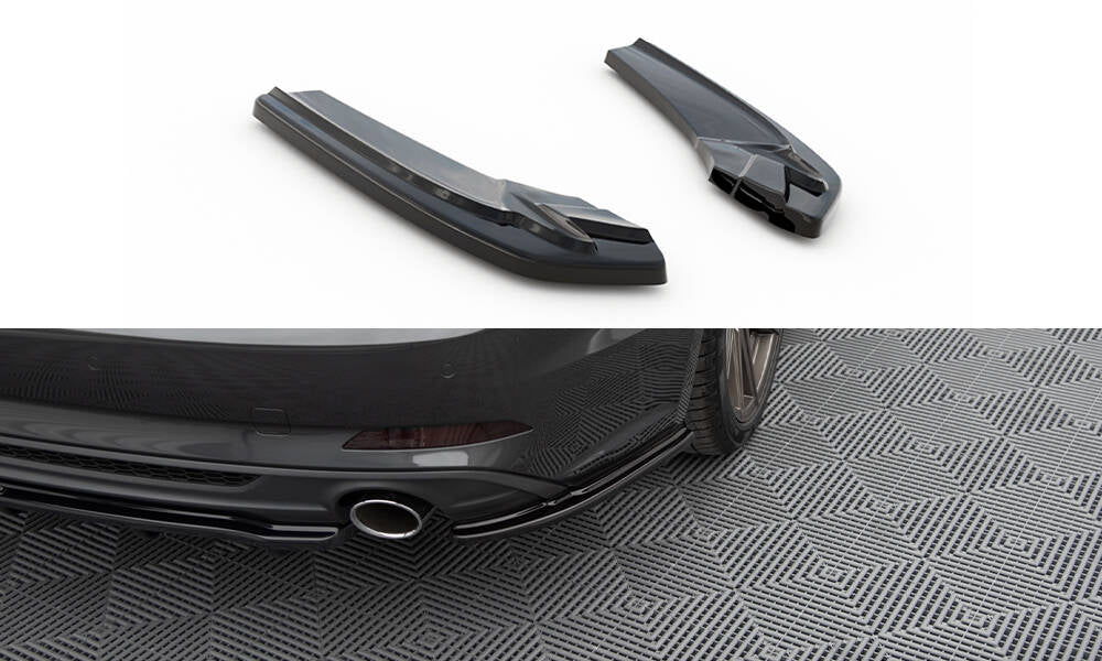 Heck Ansatz Flaps Diffusor passend für Audi A5 S-Line F5 Sportback  schwarz Hochglanz – Ansicht 2