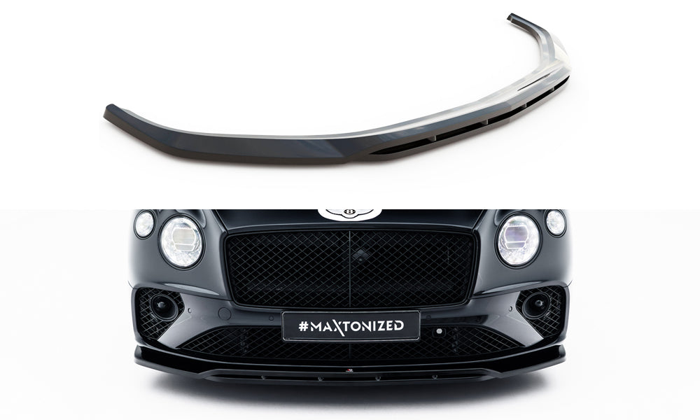 Street+ Spoilerlippe Front Ansatz passend für Bentley Continental GT Coupe Mk3 schwarz Hochglanz – Ansicht 2