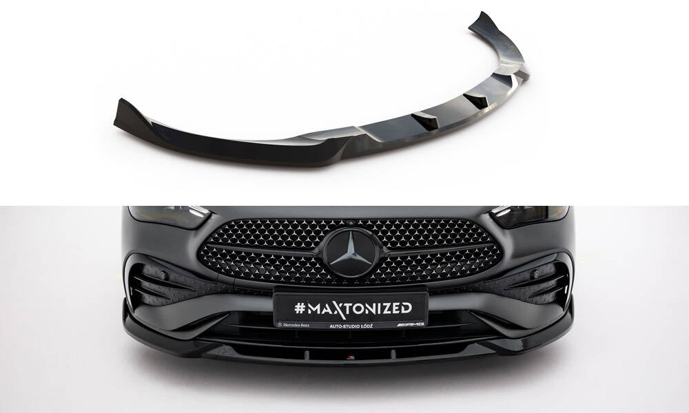 Street+ Spoilerlippe Front Ansatz V.2 passend für Mercedes-Benz CLE AMG-Line C236 schwarz Hochglanz – Ansicht 2
