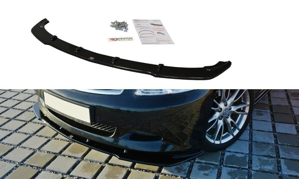 Street+ Spoilerlippe Front Ansatz V.1 passend für Infiniti G37 Limousine schwarz Hochglanz – Ansicht 2