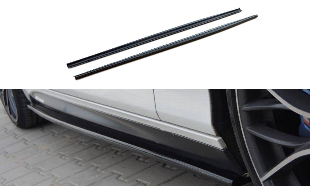 Street+ Seitenschweller Leisten passend für BMW 1er M-Paket / M135i / M140i F21 / F21 Facelift schwarz Hochglanz – Ansicht 2