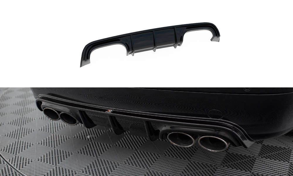 Diffusor Heck Ansatz passend für Mercedes-Benz CLK W209 schwarz Hochglanz – Ansicht 2
