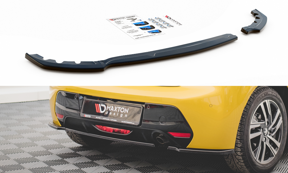 Heck Ansatz Flaps Diffusor passend für Peugeot 208 Mk2 schwarz Hochglanz – Ansicht 2