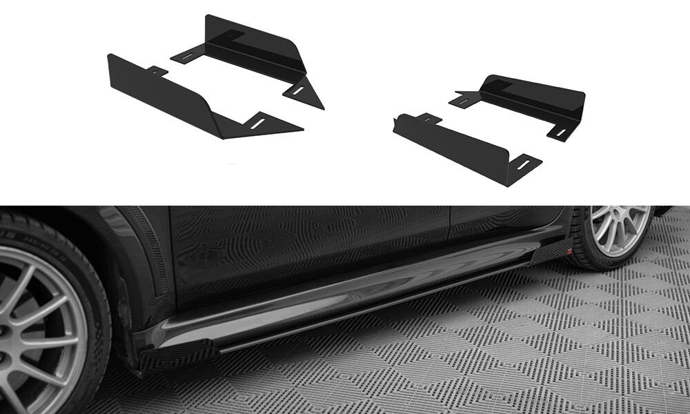 Seitenschweller Flaps passend für Mitsubishi Lancer EVO X schwarz Hochglanz – Ansicht 2