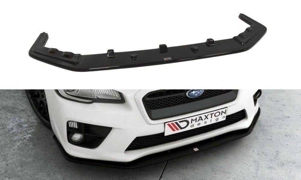 Street+ Spoilerlippe Front Ansatz passend für v.2 SUBARU WRX STI schwarz Hochglanz – Ansicht 2