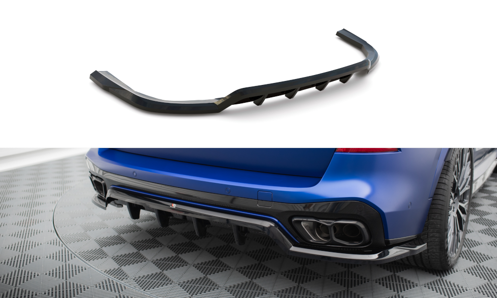 Street+ Mittlerer Diffusor RACE passend für V.1 BMW X5 M-Paket G05 Facelift schwarz Hochglanz – Ansicht 2