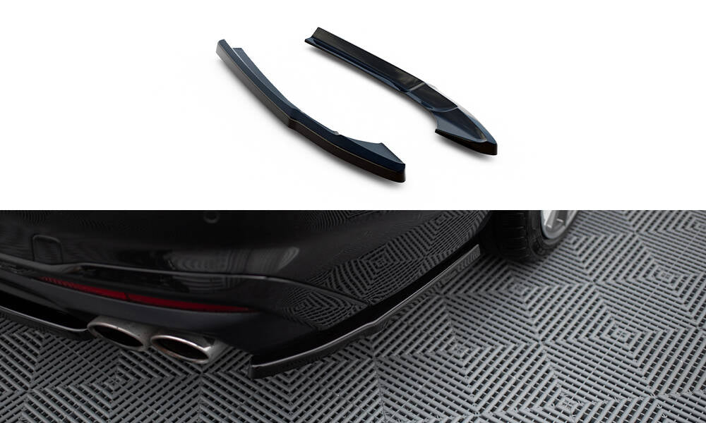 Heck Ansatz Flaps Diffusor passend für Audi S4 B9 Facelift schwarz Hochglanz – Ansicht 2