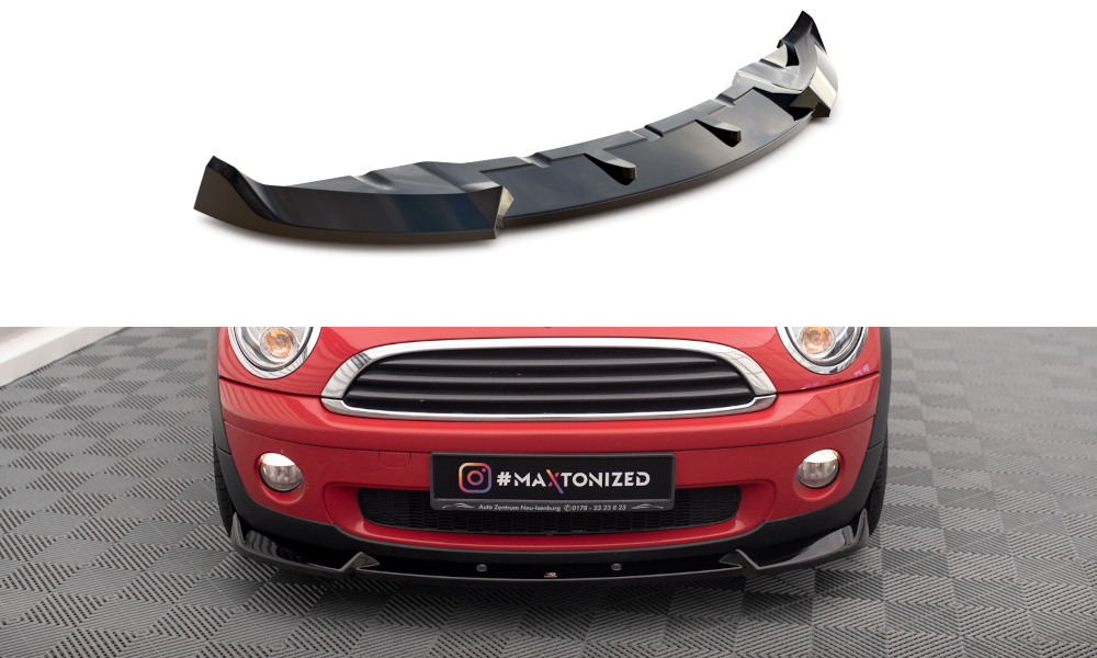 Street+ Spoilerlippe Front Ansatz passend für Mini One R56 schwarz Hochglanz – Ansicht 2