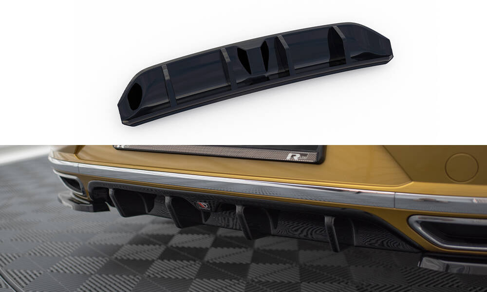 Diffusor Heck Ansatz passend für VW Arteon R-Line schwarz Hochglanz – Ansicht 2