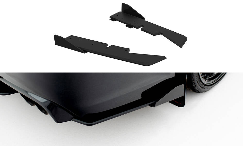 Street Pro Heck Ansatz Flaps Diffusor + Flaps passend für Ford Subaru Impreza WRX STI Mk3 Facelift schwarz Hochglanz – Ansicht 2