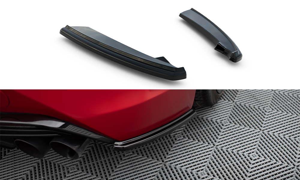 Heck Ansatz Flaps Diffusor passend für Lexus LC 500 schwarz Hochglanz – Ansicht 2