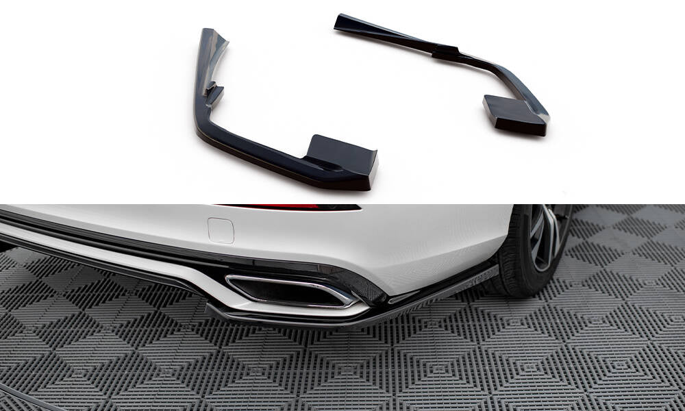 Heck Ansatz Flaps Diffusor passend für Volvo S60/V60 R-Design Mk3 schwarz Hochglanz – Ansicht 2