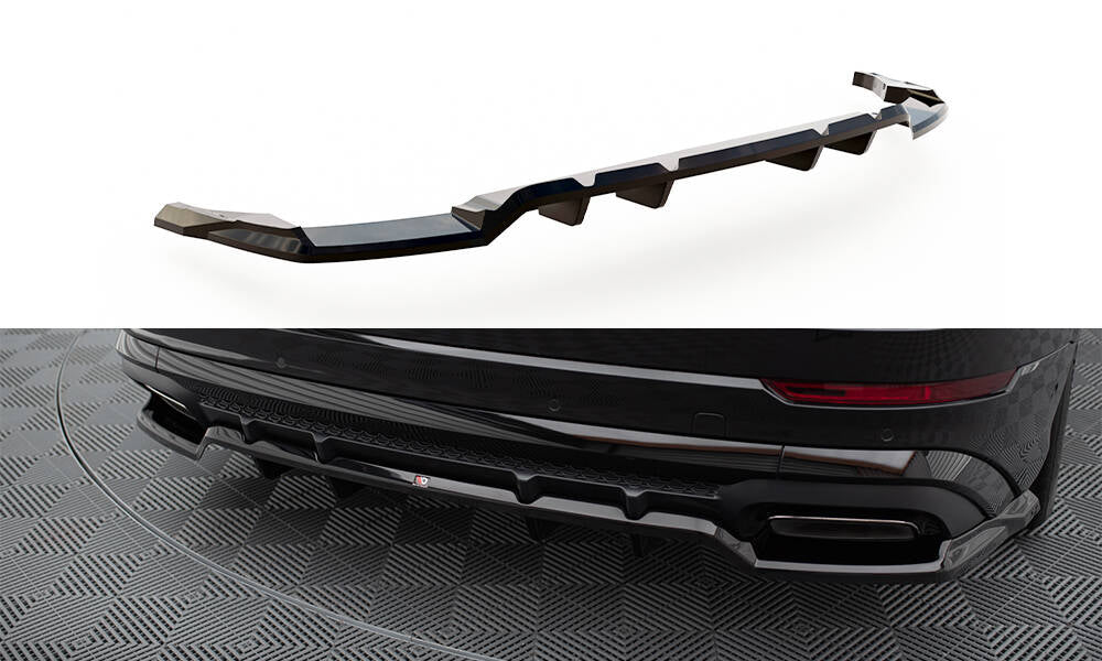 Street+ Mittlerer Diffusor RACE passend für V.1 Audi SQ8 / Q8 S-Line Mk1 Facelift schwarz Hochglanz – Ansicht 2