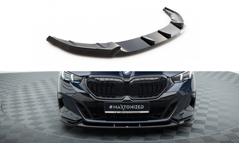 Street+ Spoilerlippe Front Ansatz V.1 passend für BMW 5er / i5 M-Paket Limousine / Touring G60 / G61 schwarz Hochglanz – Ansicht 2